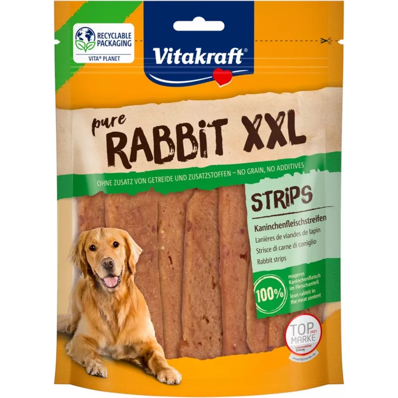 VITAKRAFT Pure Rabbit Strips - suņu kārums - 250 g