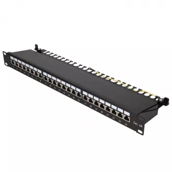 Patch panelis - Extralink CAT6A STP, 24 porti