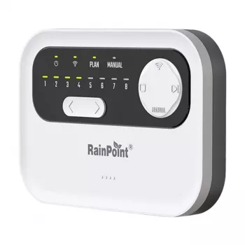 Laistīšanas kontrolieris RainPoint HIC801W WiFi — 8 zonu apūdeņošanas taimeris, Wi-Fi savienojums