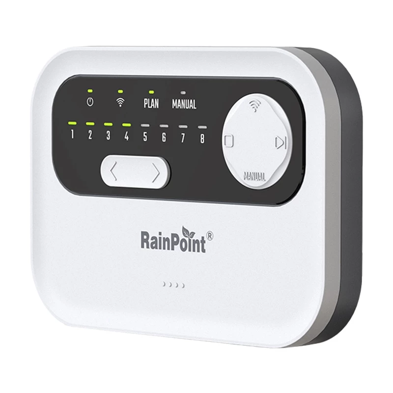 Laistīšanas kontrolieris RainPoint HIC801W WiFi — 8 zonu apūdeņošanas taimeris, Wi-Fi savienojums