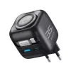 GaN ceļojumu lādētājs Havit UC250 A-EU 20V 1xUSB-C 0,7m melns