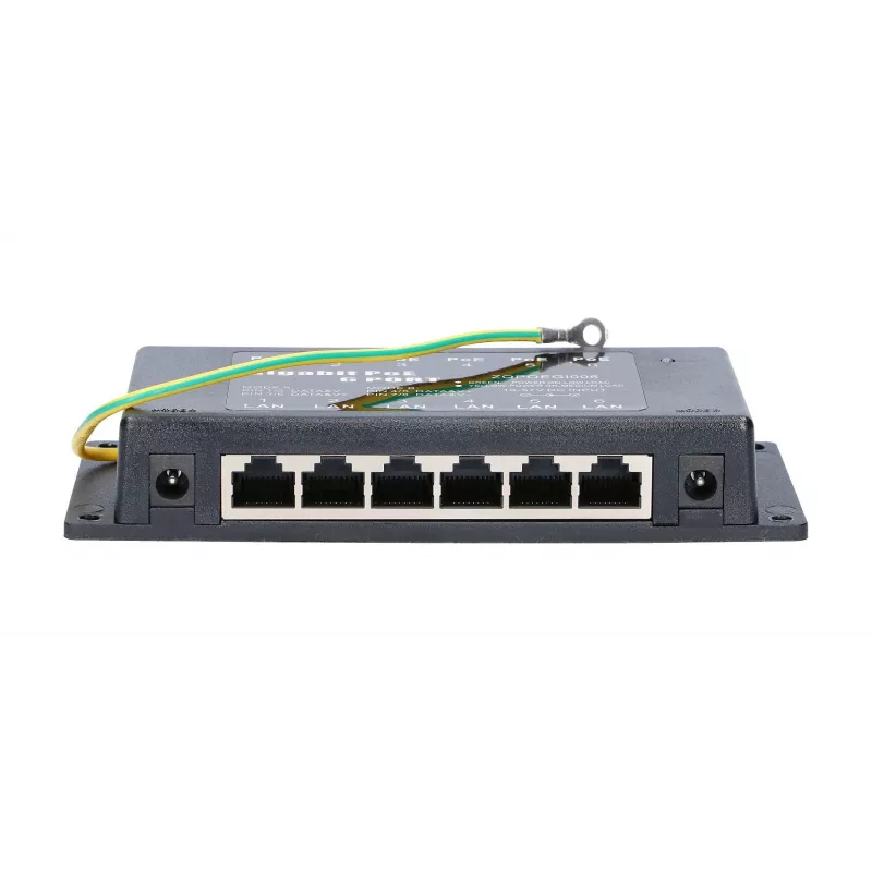 PoE inžektors Extralink Gigabit 6 Port 6x 1000Mb/s RJ45