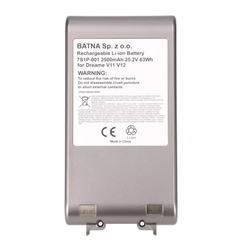 Rezerves baterija Extralink Dreame V11 V12 V11SE V12Pro 2500mAh Li-jonu