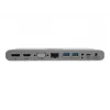 Eaton Tripp Lite USB-C dokstacija, trīs displeji - 4K HDMI/DisplayPort, VGA, USB 3.2 Gen 1, USB-A/USB-C centrmezgls, GbE, 100W PD uzlāde, starptautiskie strāvas kabeļi - dokstacija - USB-C