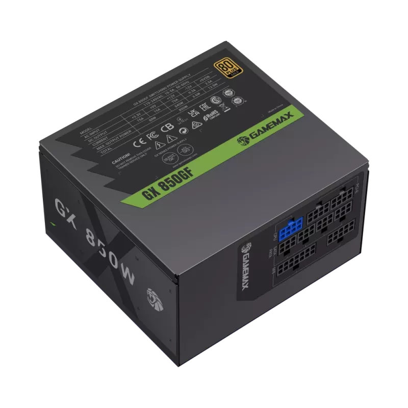 Gamemax barošanas bloks, 80 PLUS, Gold | GX 850GF | 850 W