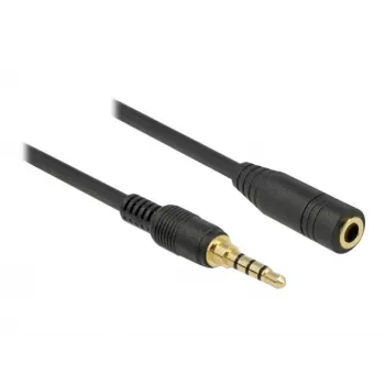Audio kabelis 3,5 mm tēviņš uz mātīti DeLOCK 85635 5 m Melns