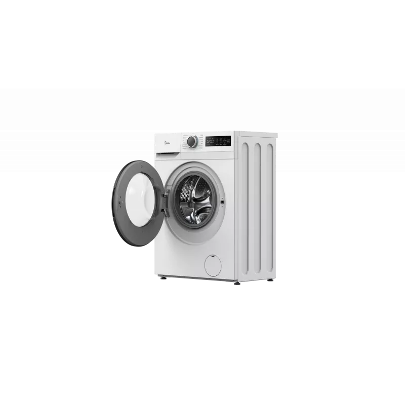 Priekšā ielādējama veļas mazgājamā mašīna Midea MF110W70B/W-HR — 7 kg, 1200 apgr./min, A, 60×40 cm, LED displejs, tvaiks, balta