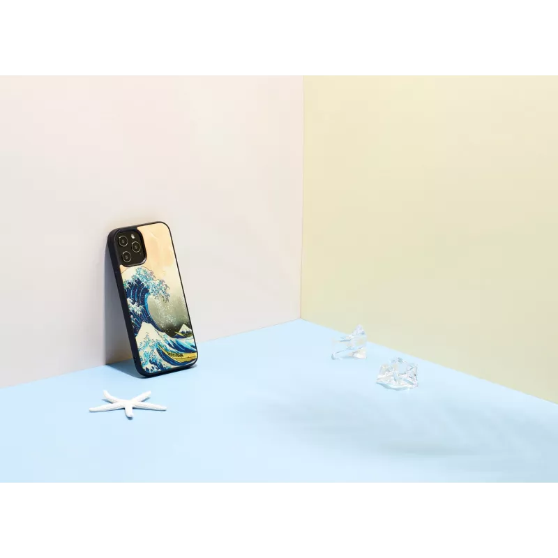 Aizsargtelefona maciņš iKins Apple iPhone 12 Pro Max ar Great Wave dizainu