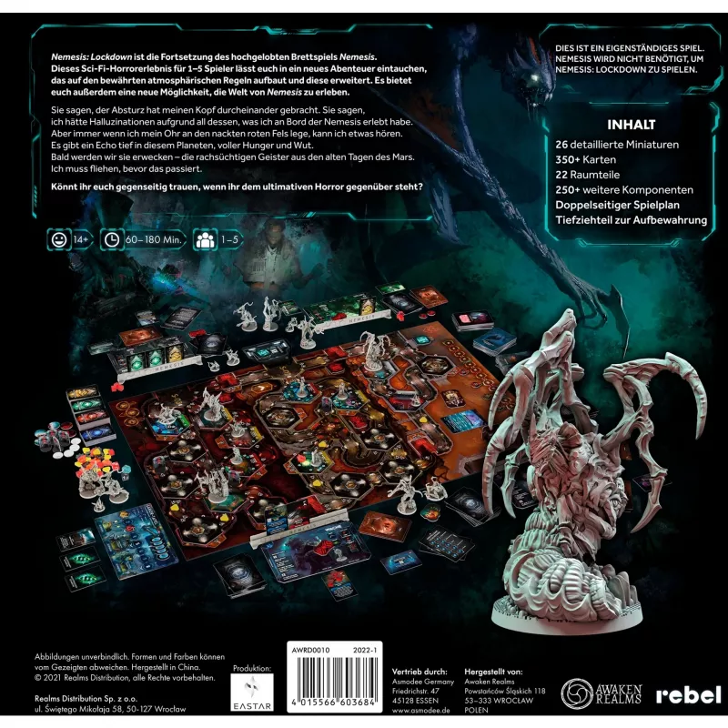 Nemesis: Lockdown, galda spēle