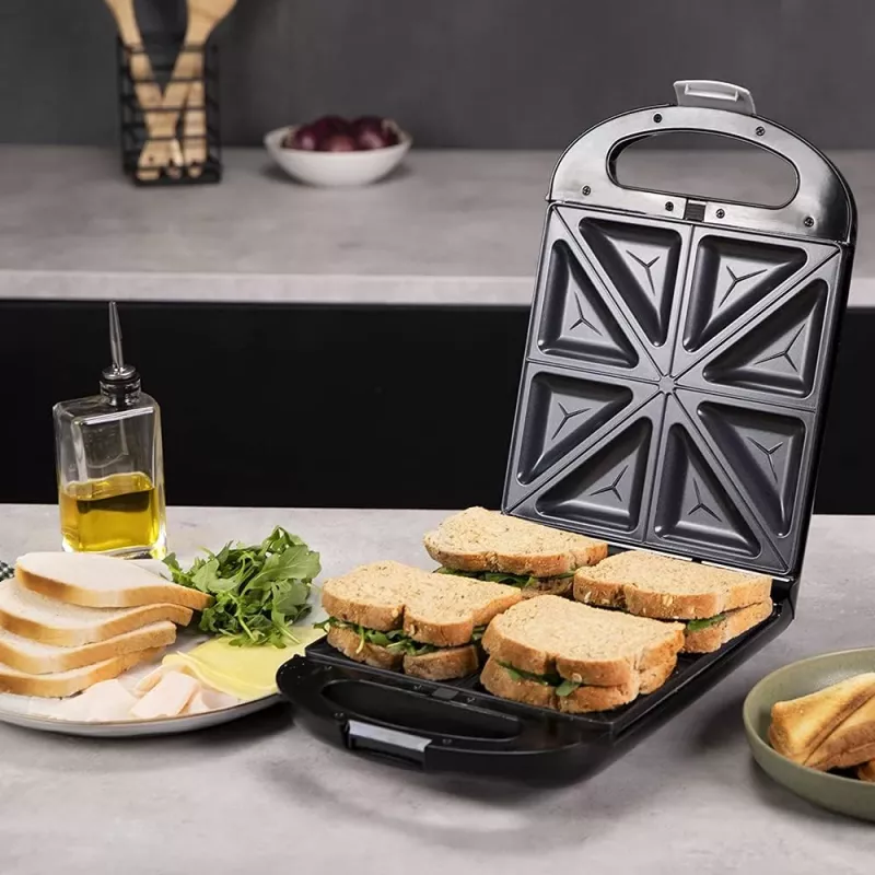 Cecotec sviestmaižu cepējs | Rock'nToast Family 3in1 | 1500 W | Plākšņu skaits 3 | Melns