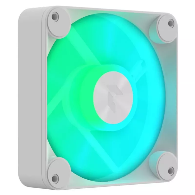 Dzesēšanas ventilators APNX FP1-Q 120 PWM ARGB-WT 120mm, PWM vadība, ARGB apgaismojums, balts rāmis