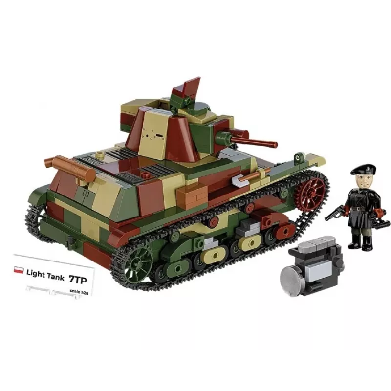 Cobi Building Blocks Light Tank 7TP modelis, 669 detaļas, COBI-2661