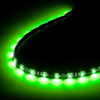 Universāla LED lentes gaisma Lamptron FlexLight Pro — daudzkrāsu korpuss, zaļa gaisma