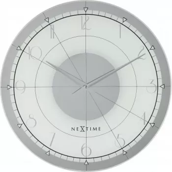 NeXtime klok 8125 Fancy Round, Ø43 cm, sienas, balts/sudrabs