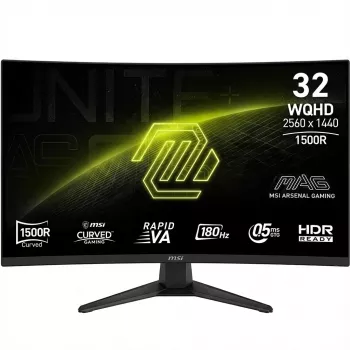 MSI monitors MAG 321CQFDE 32 collu 144Hz izliekts spēļu monitors
