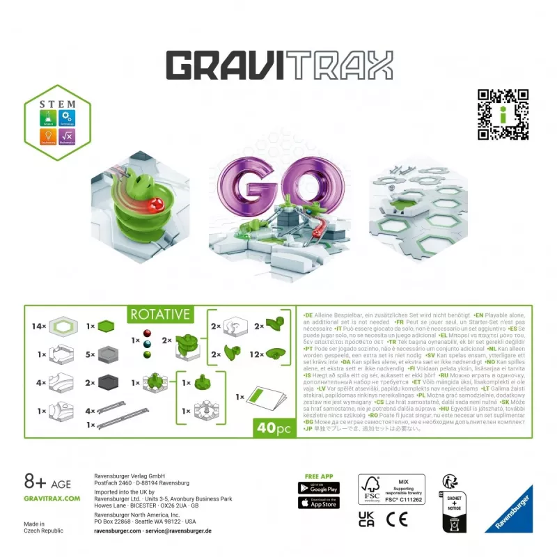GraviTrax GO Rotative Ravensburger Daudzkrāsains 23703