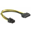 Delock 82924 SATA 15 kontaktu uz 6 kontaktu PCI Express strāvas kabelis