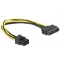 Delock 82924 SATA 15 kontaktu uz 6 kontaktu PCI Express strāvas kabelis