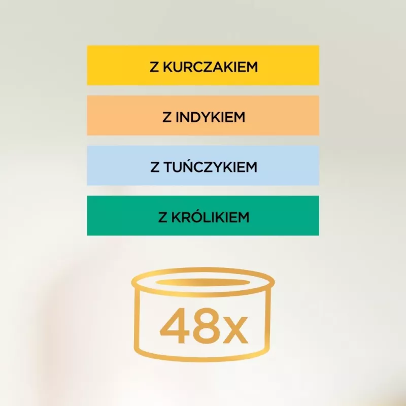 Mitrā kaķu barība multipaka Purina Nestlé Gourmet Gold Mus Mix 48×85 g kārbas dažādās garšās