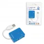 LogiLink USB 2.0 4 portu centrmezgls - Zils - Windows 98SE/ME/200/XP/Vista/2003/7 (UA0136)