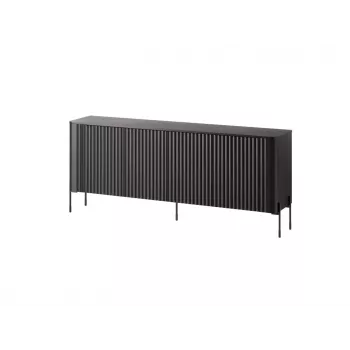 Kumode cama meble VERA 190x40x80 cm, melna matēta, skaidu plātne, 16 mm rāmis