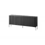 Kumode cama meble VERA 190x40x80 cm, melna matēta, skaidu plātne, 16 mm rāmis