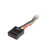 USB 19-pin uz USB 9-pin adaptera kabelis 0.15 m, melns, No name ZUUS-173