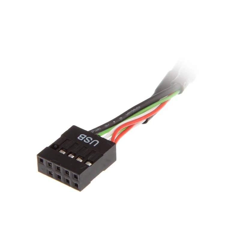 USB 19-pin uz USB 9-pin adaptera kabelis 0.15 m, melns, No name ZUUS-173