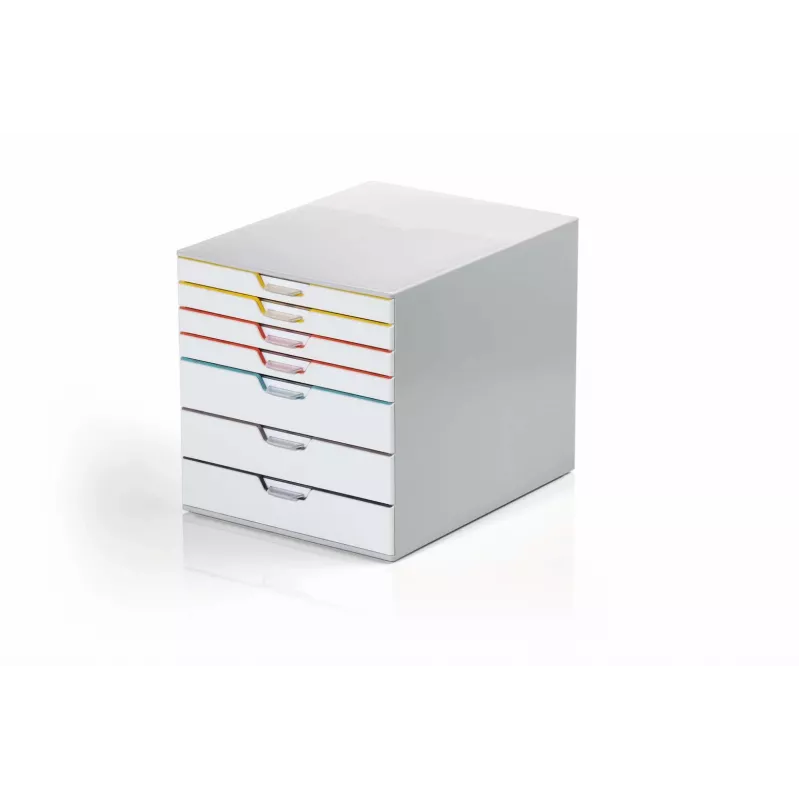 Durable VARICOLOR MIX 7 pelēka plastmasas kumode ar 7 atvilktnēm