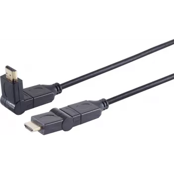 Monitora kabelis ShiverPeaks ar 2 HDMI Type A savienotājiem, 2,0 m garš, saderīgs ar HDMI 2.0