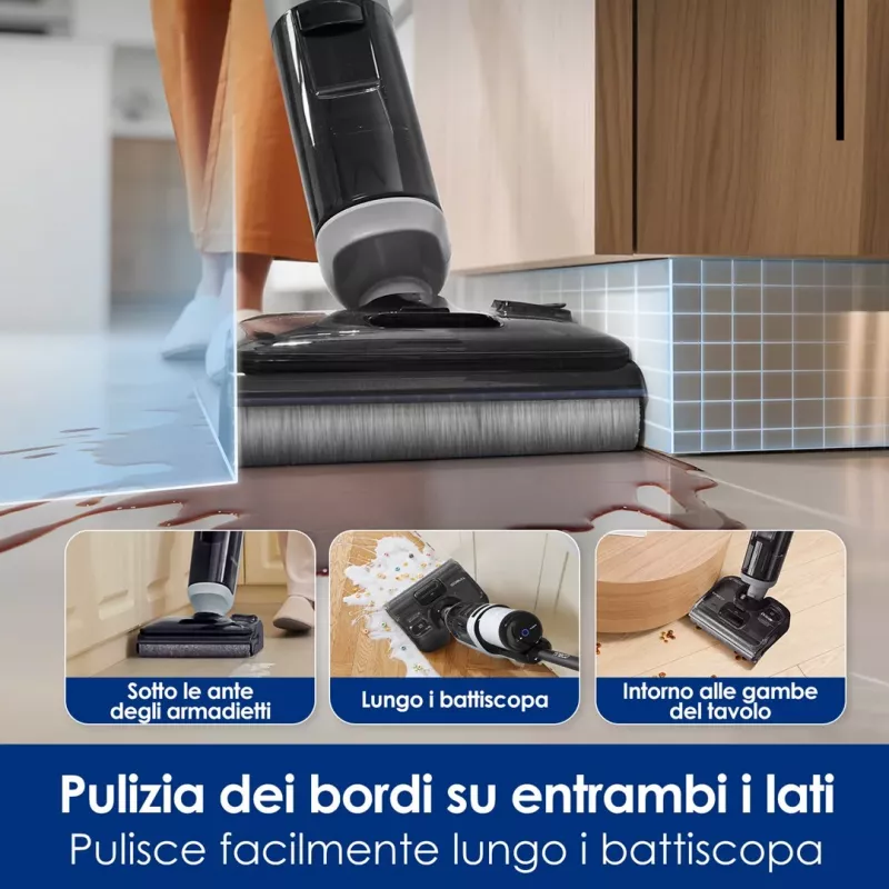 Bezvada grīdas tīrītājs Tineco Floor One i5 Stretch Plus – viegls, mitrās un sausās tīrīšanas vertikālais grīdas mazgātājs