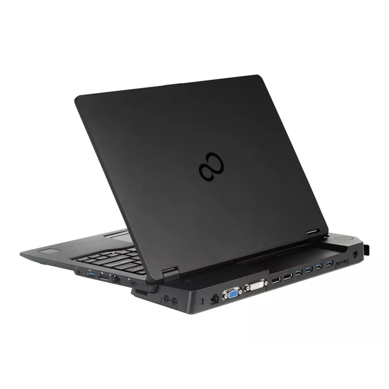 Fujitsu S26391-F1607-L109 klēpjdatora dokstacija/portu replikators, dokstacija, melna