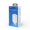 SAVIO LA-07 GaN 65W tīkla lādētājs, USB, QC4.0+, PD 3.0, Balts