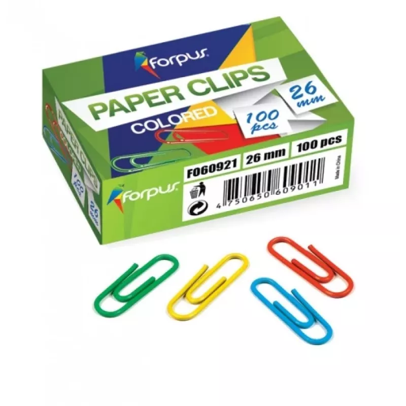 Clips Forpus, krāsaini, 26mm, apaļi (100) 1104-008