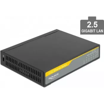 Tīkla slēdzis DeLOCK 87781 2.5G Ethernet melns