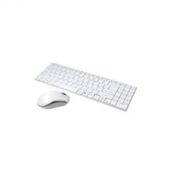 Logilink Combo Set ar Autolink - tastatūras un peles komplekts - bezvadu - 2,4 GHz - vācu - balta (ID0109)