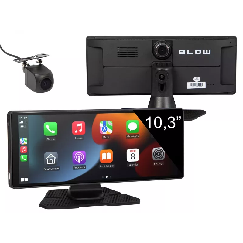 Multivides stacija BLOW Wireless CarPlay5.0 modelis 78-430# — automašīnā iebūvēta bezvadu Apple CarPlay multivides iekārta