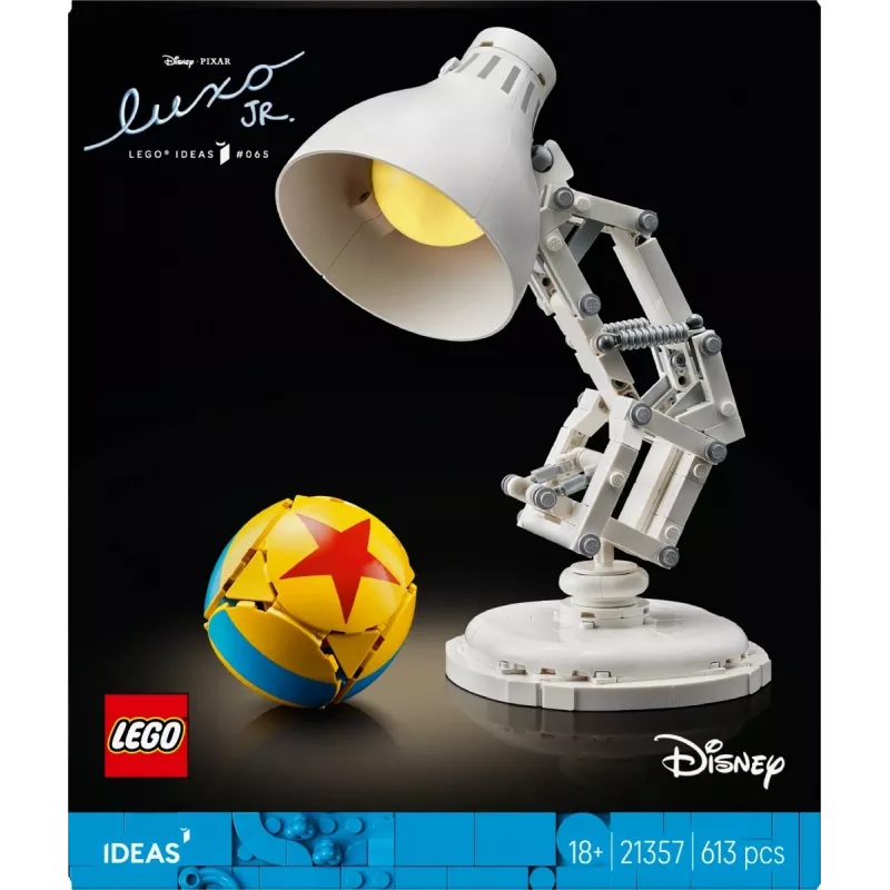 Konstruktora rotaļlieta LEGO Ideas modelis 21357 — Luxo Jr., 613 gab., 290×140×110 mm