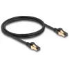 Tīkla kabelis DeLOCK RJ45 Cat.6A vīriešu-vīriešu S/FTP 1m Melns
