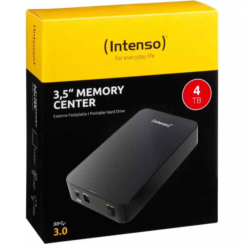 Intenso Memory Center 4TB USB 3.0 3,5 collu ārējais cietais disks, melns (6031512)