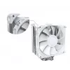 CPU gaisa dzesētājs Montech NX400, 120 mm ventilatori, Balts, izmēri 156×74×120 mm, TDP 270 W