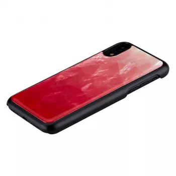 iKins viedtālruņa maciņš iPhone XR — rozā ezera un melnā divu toņu aizsargvāciņš