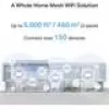Mesh Wi‑Fi sistēma TP‑LINK Mercusys Halo H25BE (Wi‑Fi 7, Dual‑band 2.4/5 GHz, 2880 Mbps) 2‑pack, 3 iekšējas antenas, balta