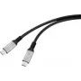 Renkforce USB-C kabelis USB4 spraudnis melns alumīnija spraudnis silikons (RF-6805038)