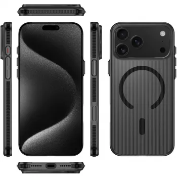 4smarts dizaina maciņš Aero iPhone 17 Pro Max, melns (541642)