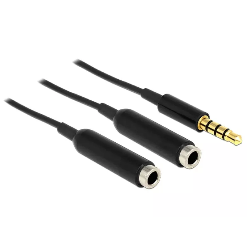 Audio kabelis DeLOCK 65575 0,25 m 3,5 mm 2 x 3,5 mm melns