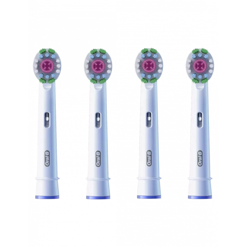 Oral-B EB18-4 3D White nomaināmās birstes galviņas, 4 gab.
