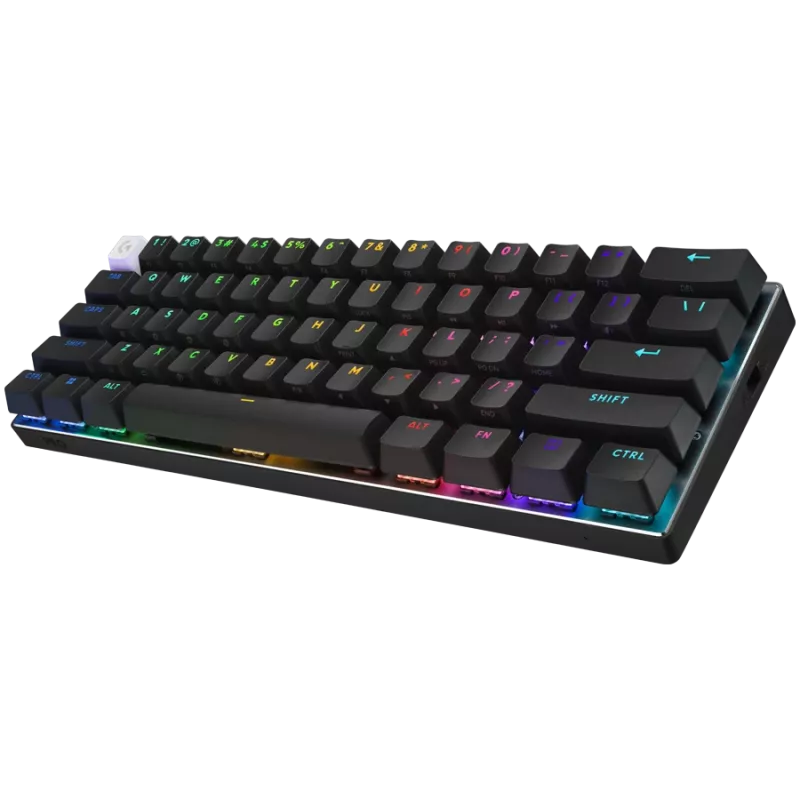 LOGITECH PRO X 60 LIGHTSPEED bezvadu spēļu tastatūra (taktilā) - MELNA - PAN - 2.4GHZ/BT - EMEA28i-935 - TAKTILAIS SLĒDZIS