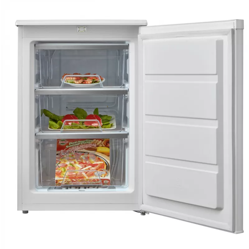 Midea saldētava | MDRD129FZE01 | Energoefektivitātes klase E | Vertikālā | Brīvi stāvoša | Augstums 84,5 cm | Kopējā neto ietilpība 86 L | Balta