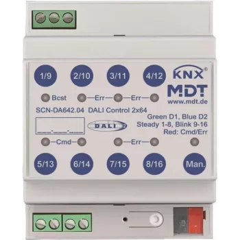MDT SCN-DA642.04 DALI Control 2x64 tīkla vārteja, 4TE, REG (SCN-DA642.04)